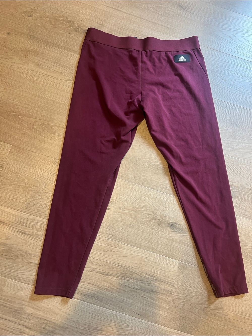 adidas Burgundy High-Waist Performance Leggings XL - Picture 5 of 8